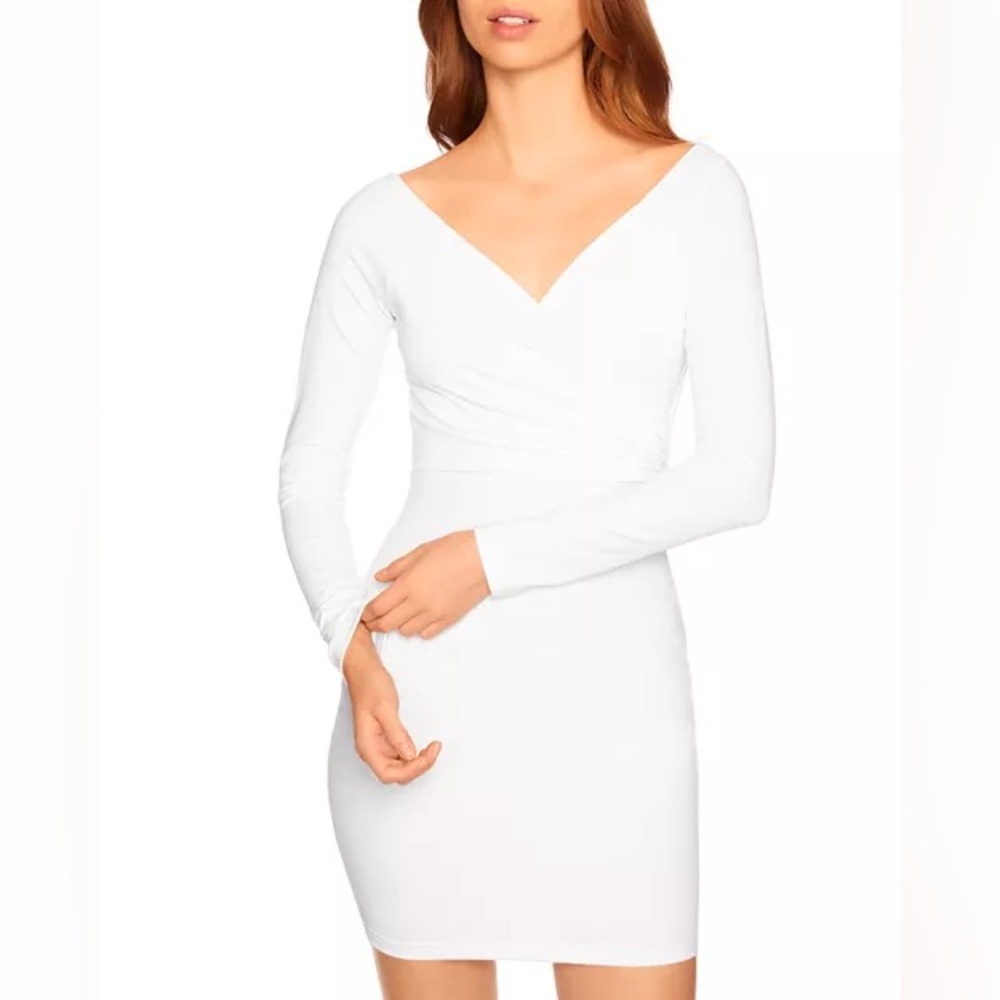 SALE! SUSANA MONACO WRAP AT SHOULDER DRESS - SNOW FLAKE